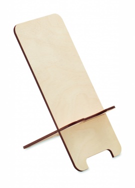Logo trade promotional gifts image of: Birch Wood phone stand