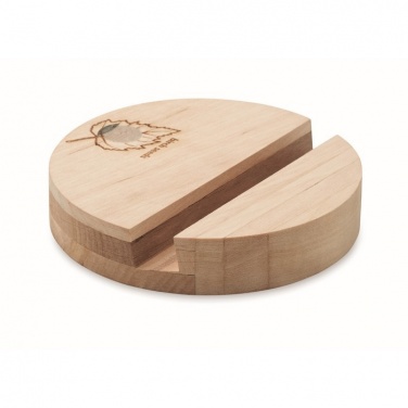 Logo trade promotional item photo of: Birch Wood phone stand