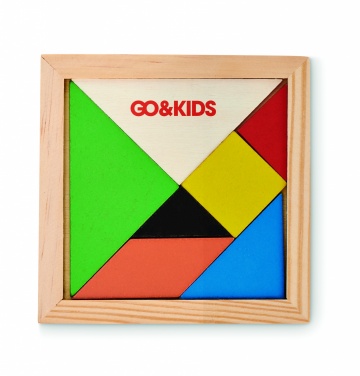 Logo trade corporate gift photo of: Tangram puzzle in wood