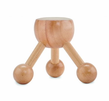 Logo trade promotional merchandise image of: Hand held massager in wood