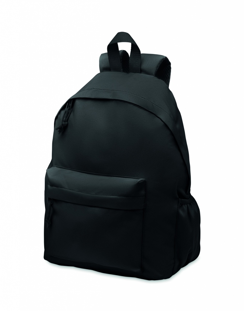 Logo trade promotional giveaways image of: 600D RPET polyester backpack