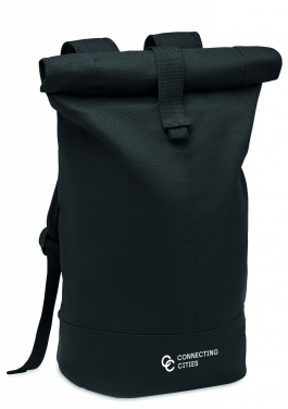 Logo trade advertising product photo of: Rolltop washed canvas backpack