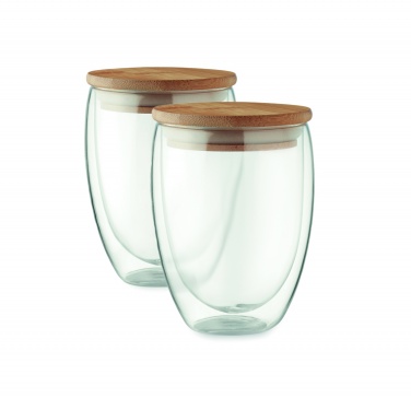 Logo trade promotional gift photo of: Set of 2 glasses 350 ml in box