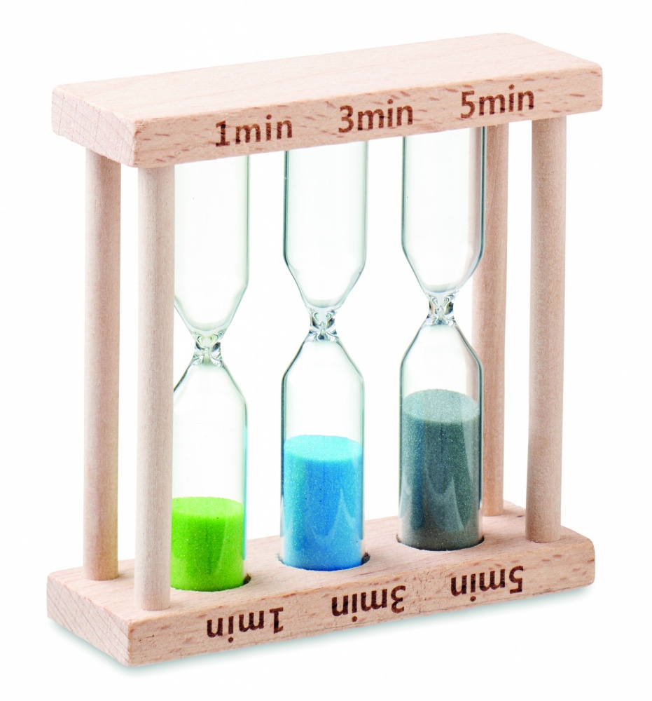 Logotrade promotional items photo of: Set of 3 wooden sand timer