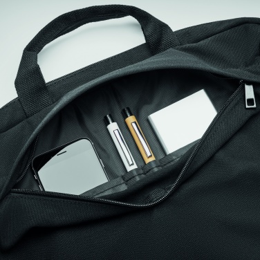 Logo trade promotional giveaways picture of: Laptop bag in washed canvas
