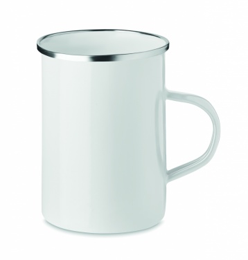 Logo trade business gifts image of: Metal mug with enamel layer