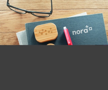 Logo trade promotional items picture of: TWS earbuds in bamboo case