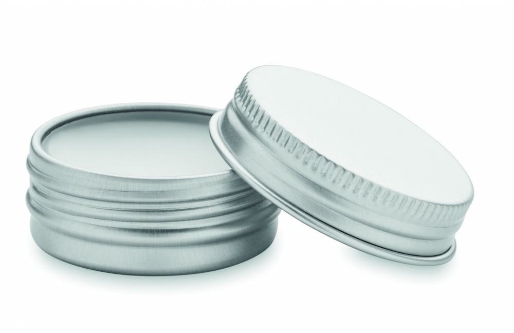 Logo trade promotional merchandise photo of: Vegan lip balm in round tin