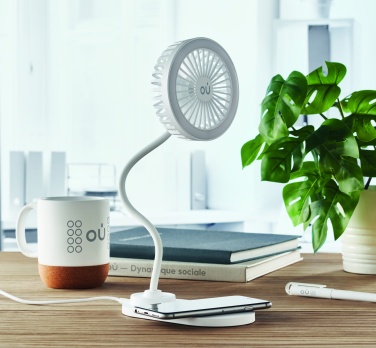 Logotrade promotional products photo of: Desktop charger fan with light