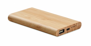 Logo trade promotional gifts image of: 4000 mAh Bamboo power bank