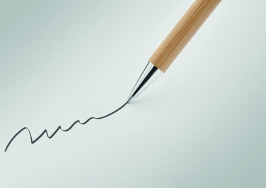 Logo trade business gifts image of: Bamboo twist type ball pen