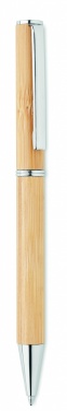 Logo trade promotional giveaways image of: Bamboo twist type ball pen