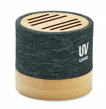 Logotrade promotional products photo of: Bamboo RPET wireless speaker