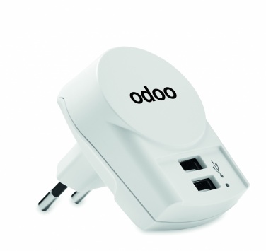 Logo trade promotional giveaway photo of: Skross Euro USB Charger (2xA) 12W