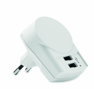 Logo trade promotional gifts image of: Skross Euro USB Charger (2xA) 12W