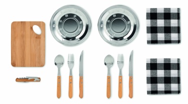 Logotrade promotional giveaway image of: Picnic 2 person set in pouch