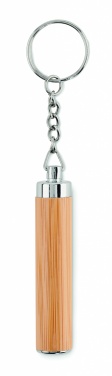 Logo trade promotional giveaway photo of: Mini bamboo torch with keyring
