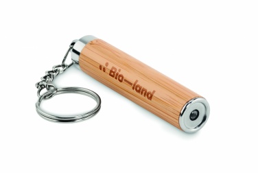 Logo trade promotional items image of: Mini bamboo torch with keyring