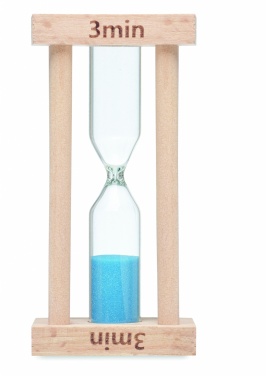 Logotrade promotional item picture of: Wooden sand timer 3 minutes