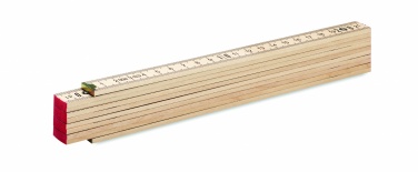Logo trade promotional gifts image of: Carpenter ruler in wood 2m