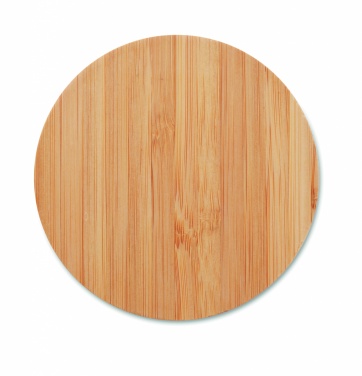 Logo trade promotional gifts image of: Bamboo wireless charger 15W
