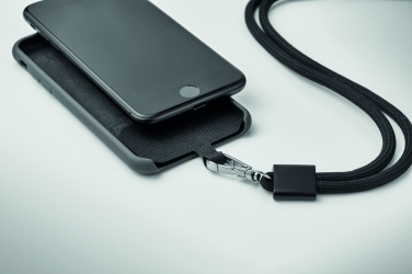 Logo trade promotional product photo of: RPET Phone holder lanyard