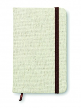 Logo trade advertising products image of: A6 canvas notebook lined