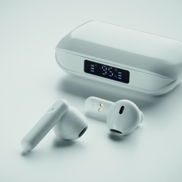 Logo trade corporate gifts image of: Recycled ABS TWS earbuds