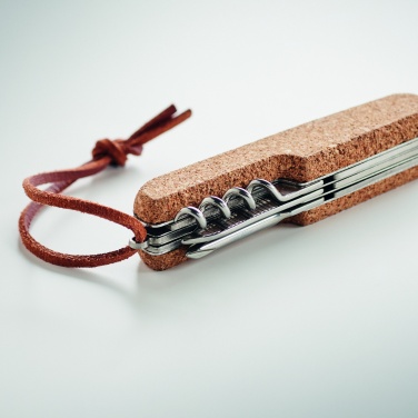 Logo trade advertising products picture of: Multi tool pocket knife cork