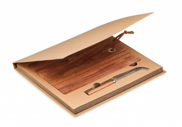 Logotrade promotional products photo of: Acacia wood cheese board set Hannover