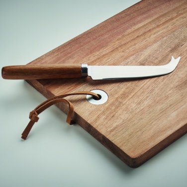 Logo trade promotional merchandise image of: Acacia wood cheese board set Hannover
