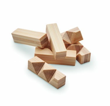 Logo trade promotional items picture of: Bamboo brain teaser star shape