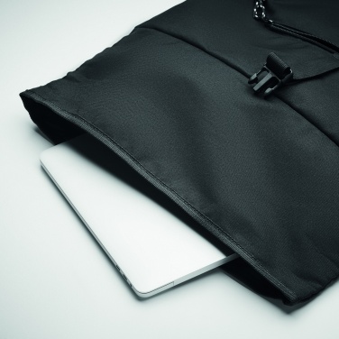 Logo trade business gift photo of: 600D RPET rolltop backpack