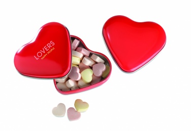 Logotrade corporate gift picture of: Heart tin box with candies