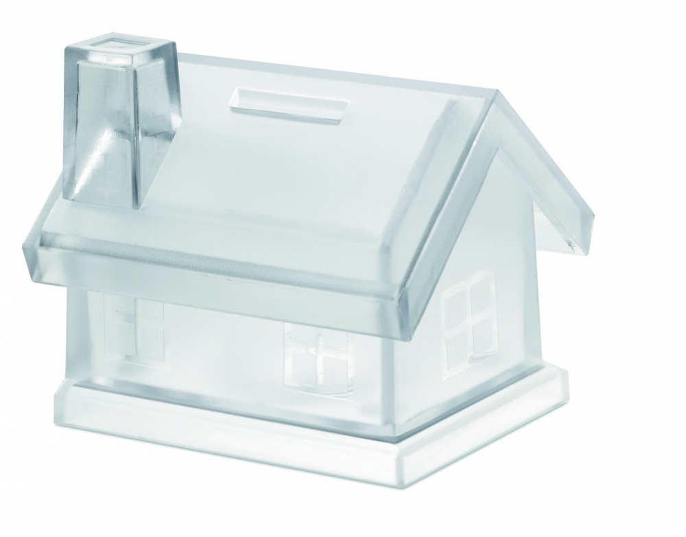 Logotrade corporate gift image of: Plastic house coin bank
