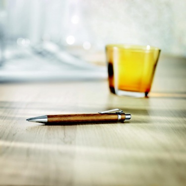 Logo trade promotional gifts image of: Bamboo automatic ball pen