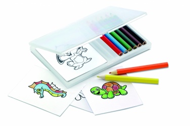 Logo trade promotional giveaways picture of: Wooden pencil colouring set