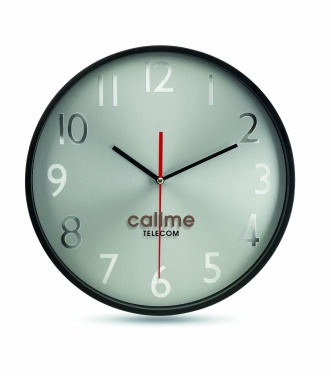 Logotrade corporate gift image of: Wall clock w silver background
