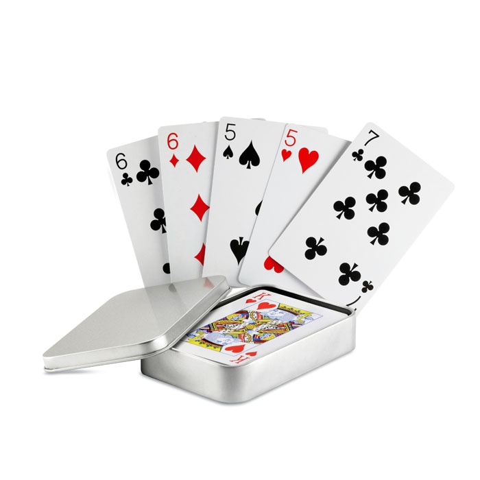 Logotrade promotional product picture of: Playing cards in tin box