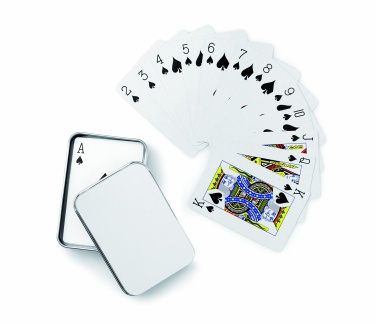 Logo trade advertising product photo of: Playing cards in tin box