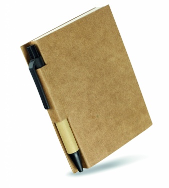 Logo trade promotional giveaways image of: Recycled notebook with pen