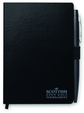 Logo trade promotional gifts image of: A5 notebook with pen 72 lined