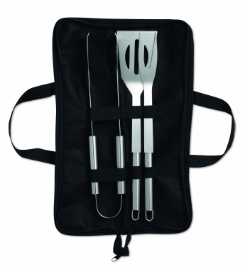 Logo trade promotional merchandise photo of: 3 Barbecue tools in pouch