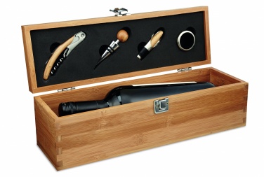 Logotrade promotional product image of: Wine set in bamboo box