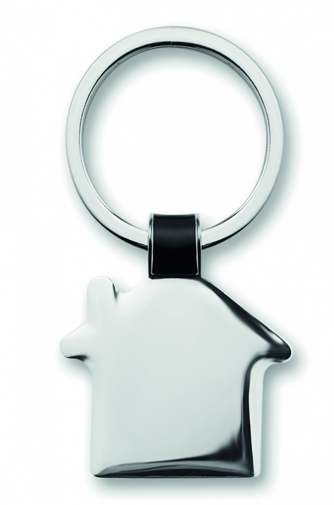 Logotrade promotional items photo of: House shaped key ring Riga