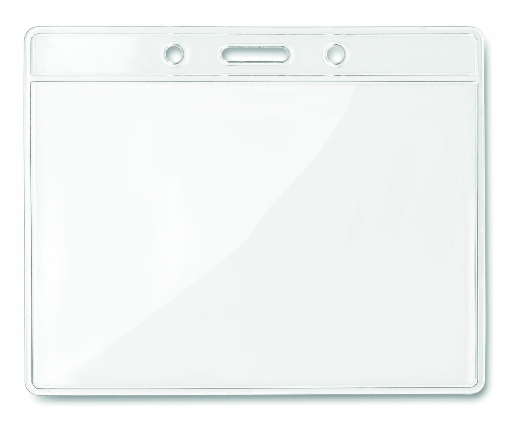Logo trade business gift photo of: Transparent badge 10cmx8cm