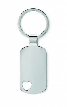 Logo trade promotional items picture of: Key ring with heart detail Jūrmala
