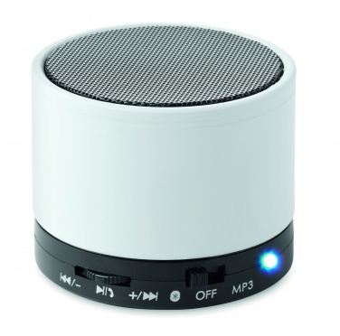 Logo trade promotional products image of: Round wireless speaker
