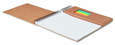 Logo trade promotional item photo of: Colouring set with notepad