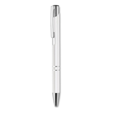 Logo trade advertising products picture of: Push button aluminium pen BERN